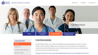 
                            6. For Providers : Prospect Medical Systems