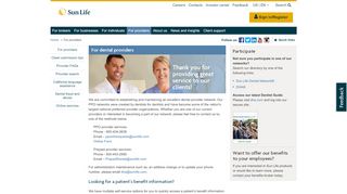 
                            4. For providers - Sun Life Financial