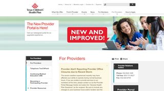 
                            4. For Providers | Texas Children's Health Plan