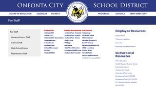 
                            8. For Staff - Oneonta City School District