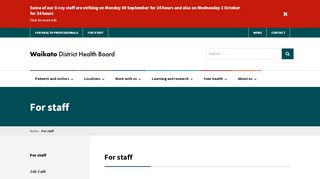 
                            4. For staff » Waikato District Health Board