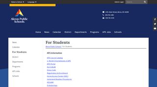 
                            4. For Students - Akron Public Schools