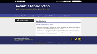 
                            6. For Students - Avondale Middle School