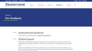 
                            2. For Students - Blue Sky Online School