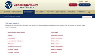 
                            8. For Students / Homepage - Conestoga Valley