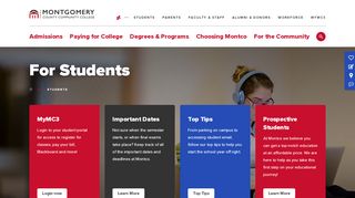 
                            2. For Students - Montgomery County Community College