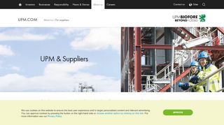 
                            8. For suppliers | UPM.COM