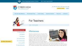 
                            1. For Teachers - Cyber High Home