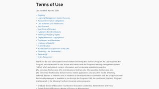 
                            6. Fordham University Terms of Use