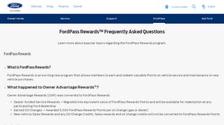 
                            5. FordPass Rewards™ Frequently Asked Questions
