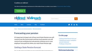 
                            9. Forecasting your pension | nidirect