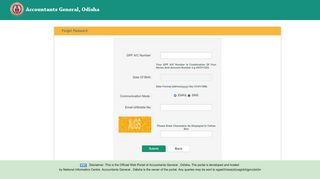 
                            8. Forget Password - Accountants General, Odisha
