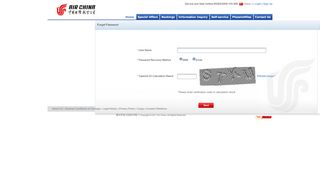 
                            8. Forget Password - airchina.com.cn