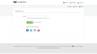 
                            2. Forget Password - my.wondershare.com