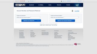 
                            8. Forgot login info? - Betus.com