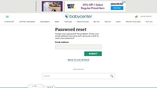 
                            7. Forgot My Password | BabyCenter