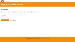 
                            2. Forgot my password... - JFC Customer Portal - JFC International