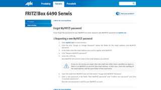 
                            1. Forgot MyFRITZ! password | FRITZ!Box 6490 Cable - AVM