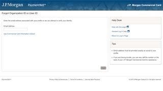 
                            7. Forgot Organization ID or User ID - PaymentNet - JP Morgan