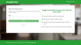 
                            3. Forgot Password - Angie's List
