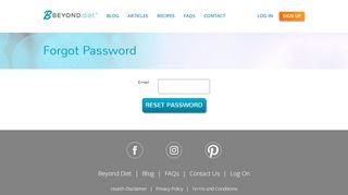 
                            1. Forgot Password - Beyond Diet