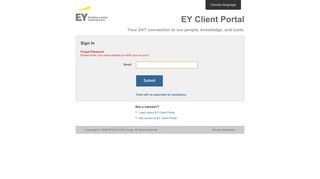 
                            6. Forgot Password - EY Client Portal
