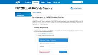 
                            5. Forgot password for the FRITZ!Box user interface | FRITZ ...