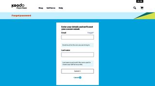 
                            7. Forgot password | Koodo Mobile
