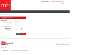 
                            5. Forgot Password - MB Financial