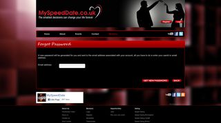 
                            3. Forgot Password | MySpeedDate