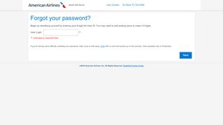 
                            5. Forgot Password - sam.aa.com