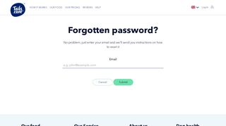 
                            4. Forgot password - tails.com