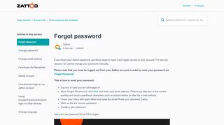 
                            1. Forgot password – Zattoo Support