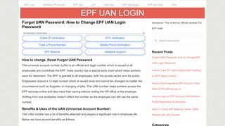 
                            6. Forgot UAN Password: How to Change EPF UAN Login Password