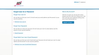 
                            6. Forgot User ID or Password - My Account Registration