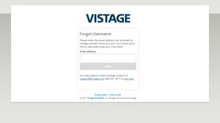 
                            7. Forgot Username | My Vistage