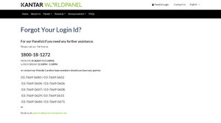 
                            7. Forgot Your Login Id? - KANTAR WORLDPANEL