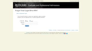 
                            7. Forgot Your Login ID or PIN? - Rutgers University