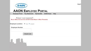 
                            6. Forgot your password? - AAON Employee Portal