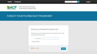 
                            6. Forgot Your Password | ACP