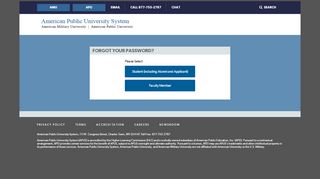
                            9. Forgot Your Password? - American Public University System