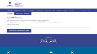 
                            2. Forgot your password? - Australian Medical Association