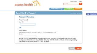 
                            4. Forgot Your User ID or Password? - Access Health CT