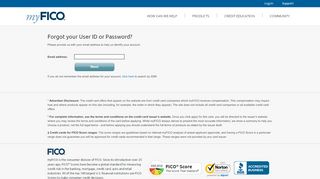 
                            4. Forgot your User ID or Password? - myFICO