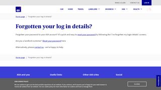 
                            1. Forgotten Login | Recover Password | AXA - AXA UK