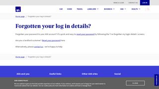 
                            2. Forgotten Login | Recover Password | AXA - AXA UK