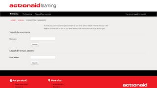
                            7. Forgotten password - ActionAid