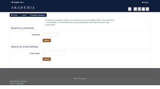 
                            2. Forgotten password - Akademia