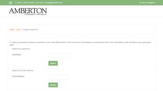 
                            4. Forgotten password - Amberton University Moodle