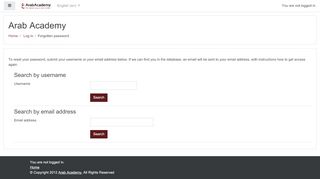 
                            2. Forgotten password - Arab Academy